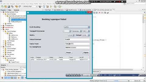 program booking lapangan futsal menggunakan java netbean