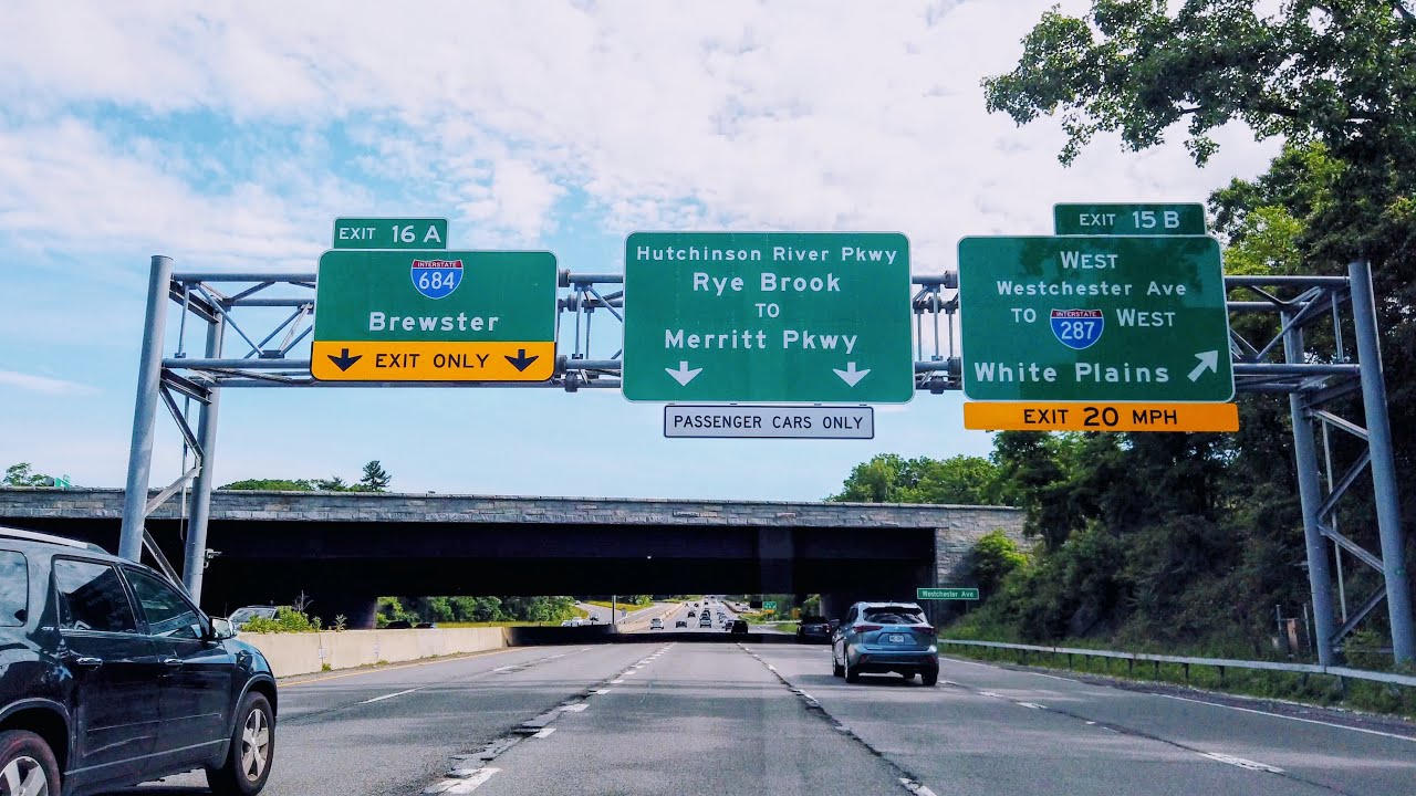 Hutchinson River Parkway north full length Bronx & Westchester County