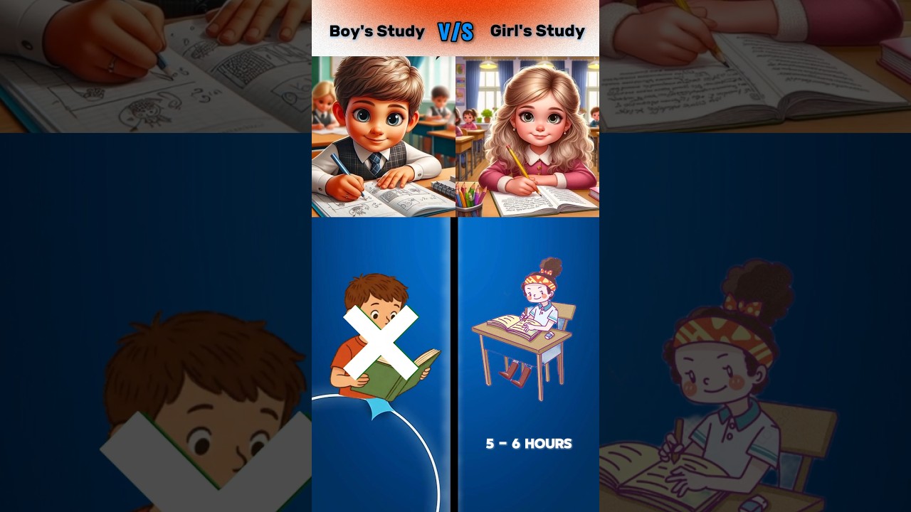Girls vs Boys Study Battle 😂📚😍 