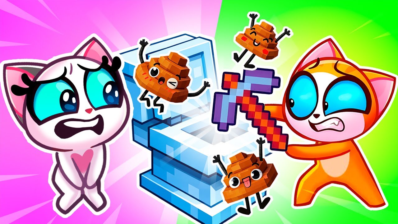 Minecraft Potty Challenge: Leo Builds a Bathroom! 🧱🚽