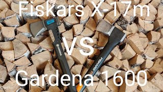 Сравнение топоров Fiskars X-17m и Gardena 1600