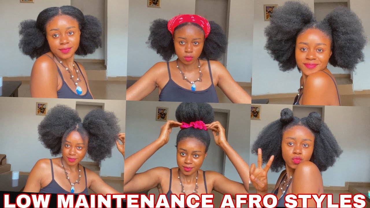 Style Your Natural Hair in Less than 2 minutes! | Simple 4c hair Styles ...
