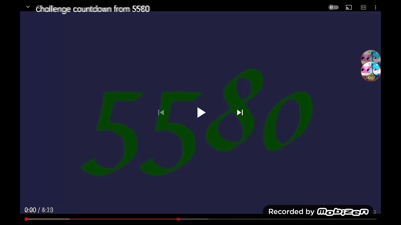 challenge countdown from 5600