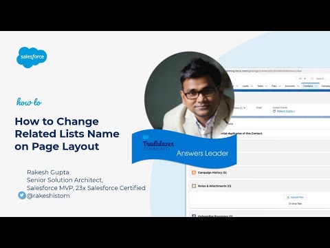 Change Related Lists Name on Page Layout | Salesforce