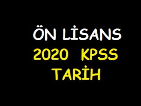 2020 KPSS NLSANS TARH SORU ZM