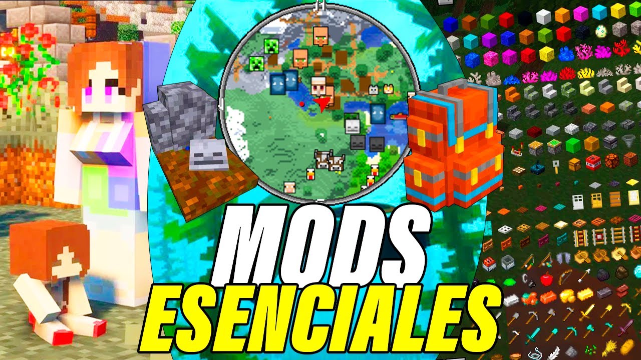 Pack de mods esenciales 1 19 3 1 19 2 mini mapa mochilas animales