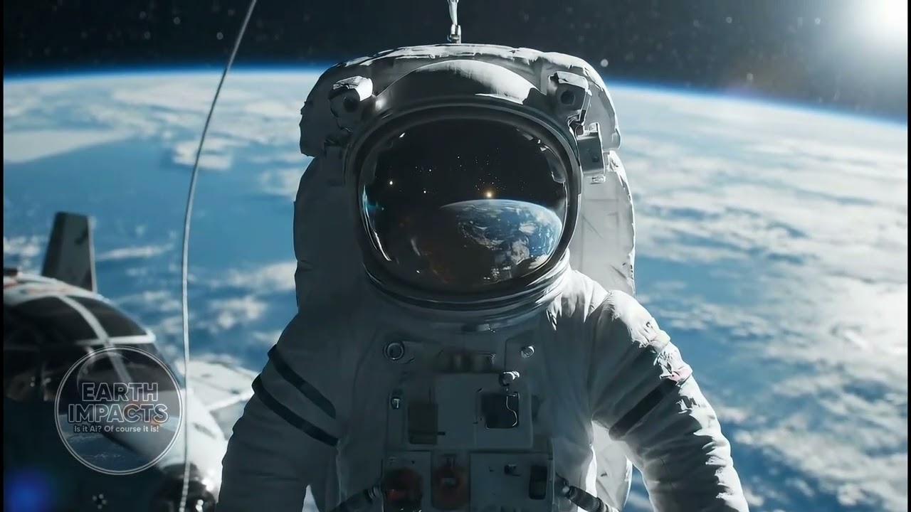 Silent Watcher: A Lone Astronaut Witnesses a Meteor’s Ocean Impact and the Unfolding Chaos