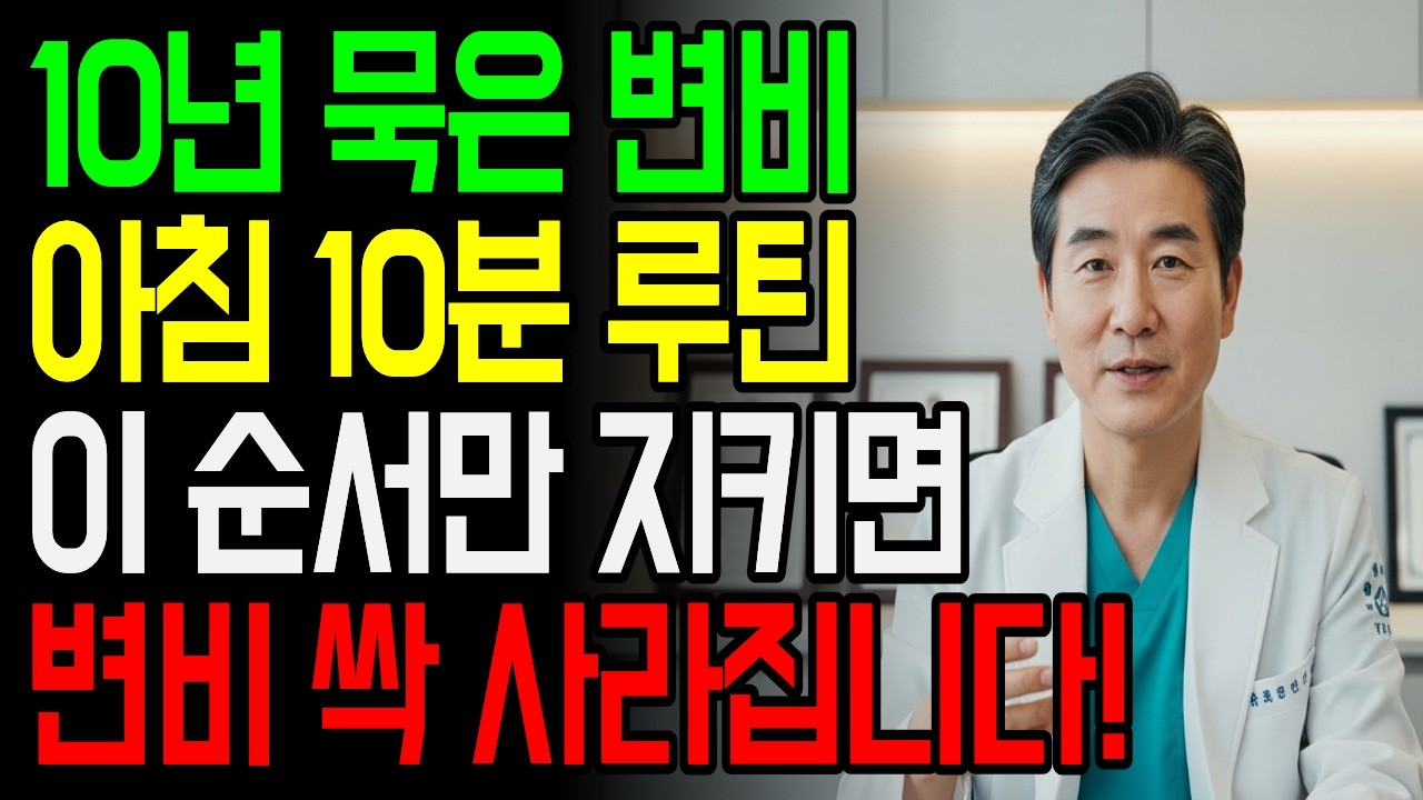 약 없이 변비 해결하는 아침 10분 루틴｜힘 안 주고 자연 배출되는 5단계 방법