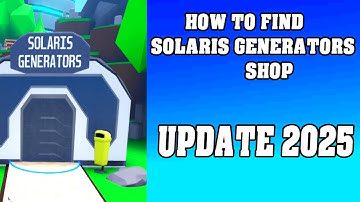 HOW TO FIND SOLARIS GENERATORS SHOP in BITCOIN MINER UPDATE 2025 ! 🪙