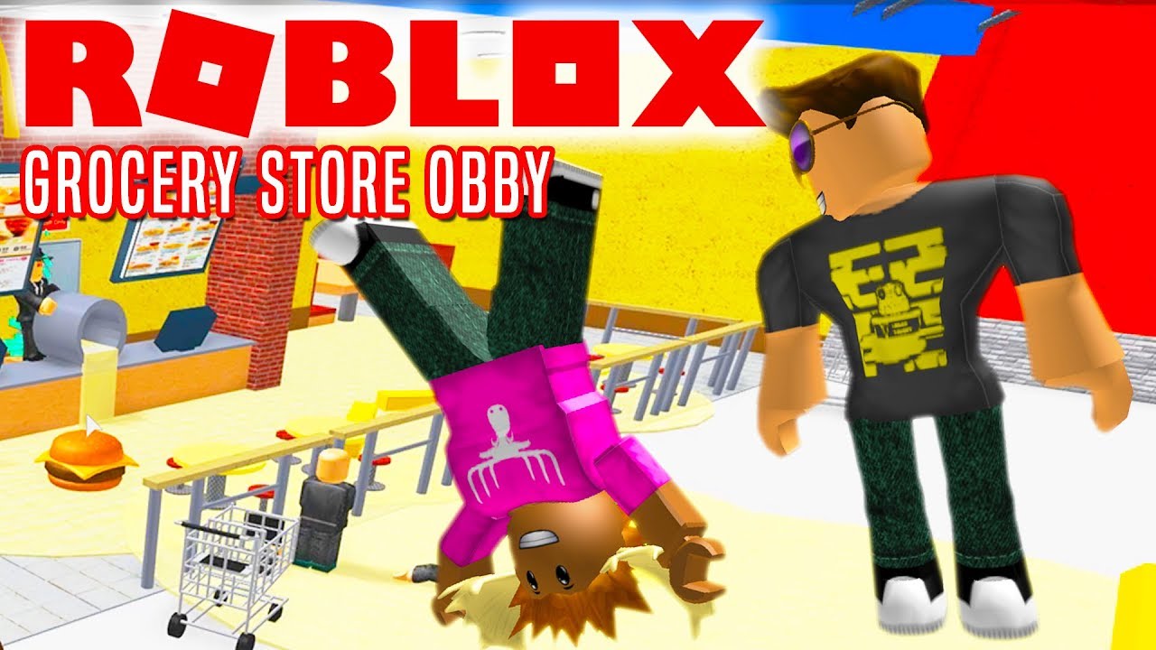 Vi Er Fanget Roblox Escape The Grocery Store Obby Dansk - 