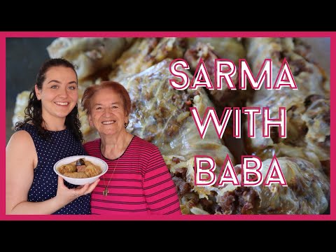 MY SERBIAN GRANDMA TEACHES ME HOW TO MAKE SARMA | Stuffed Cabbage Roll Recipe