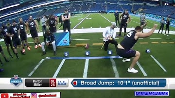 Kolton Miller OL RECORD Broad Jump | 2018 NFL Combine 40 Yard Dash | NFL Highlights HD