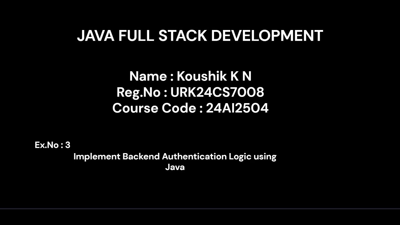 Full Stack Development Experiment 3 - YouTube