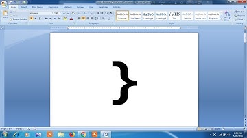 How to type right curly bracket in microsoft word