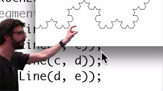 : 8.3: Fractal Recursion with ArrayList of Objects (Koch Curve) - The Nature of Code