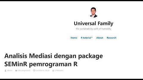 Analisis Mediasi dengan package SEMinR pemrograman R
