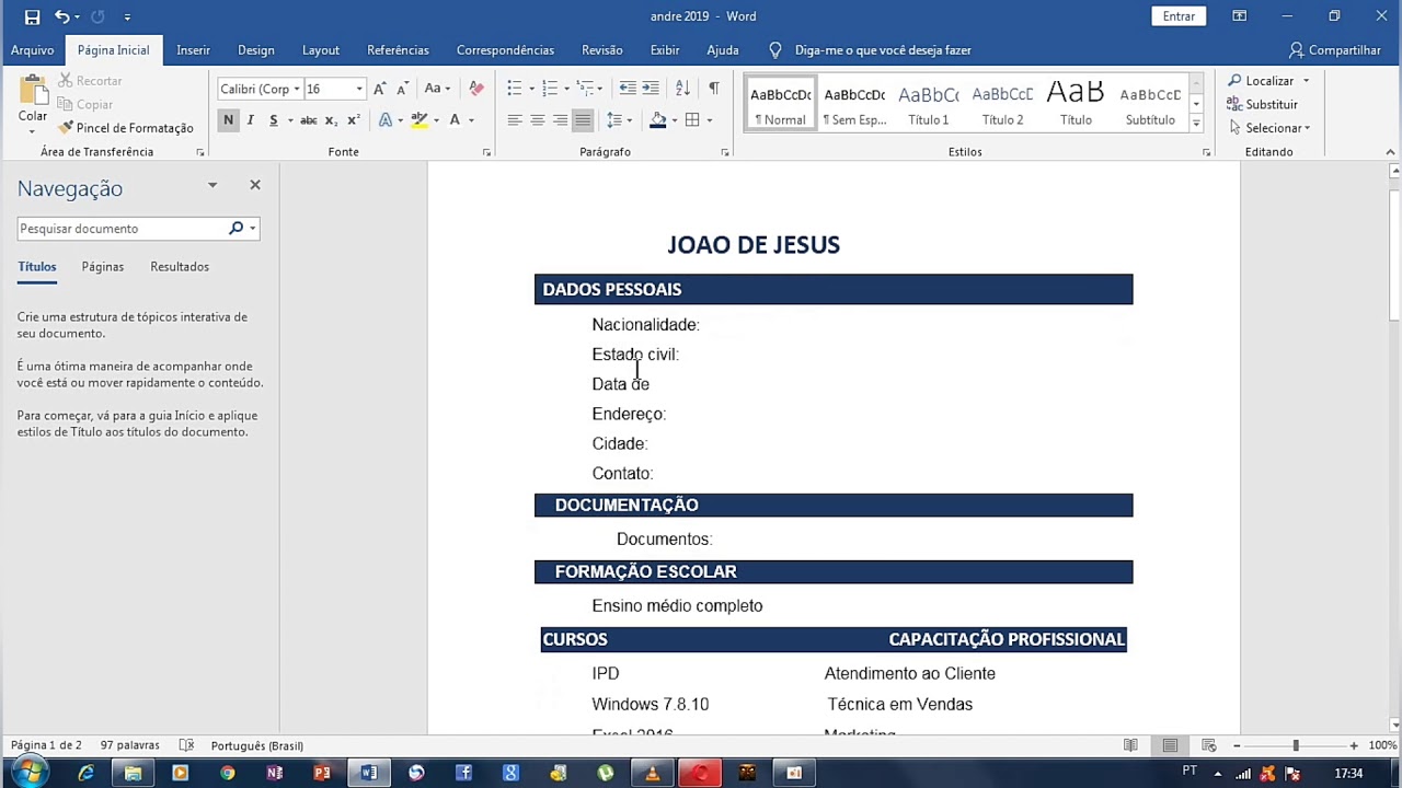 Como Fazer Um Currículo No Word Pelo Celular
