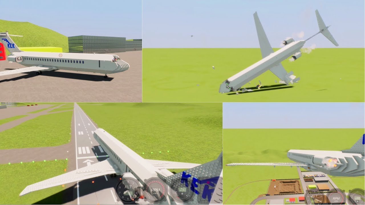 Lego Airplane Landing Crashes Brick Rigs YouTube