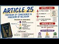 Article 25 Explained: Freedom of Religion in India | Profess, Practice & Propagate Religion