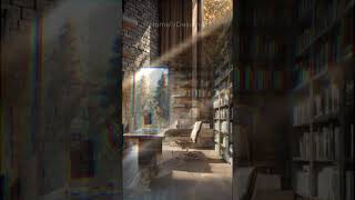 Rustic Modern Home Office: Forest Views & Live-Edge Desk #HomeOffice #RusticDesign #homedecor