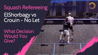 Squash Refereeing: ElShorbagy vs Crouin - No Let