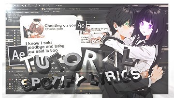 Spotify Lyrics for AMV Typography Tutorial | After Effects Tutorial CS6