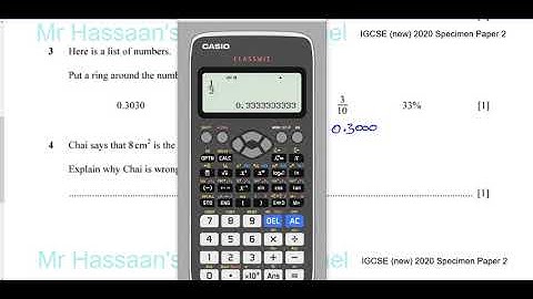 0580/02/SP/20 (IGCSE) 2020 Specimen Paper 2   Q3 Numbers  Relative Sizes