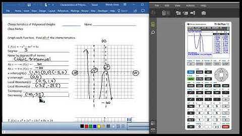 Characteristics of Polynomial Function Graphs