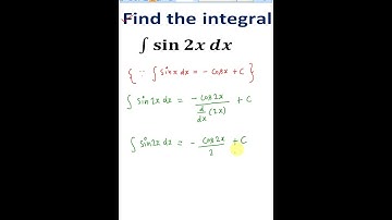 Find the integral of sin2x dx