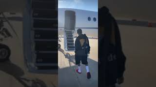 SO MUCH ESCORT! as wizkid and his son zion (#wizkid) depart for las vegas USA in a jet (#mil )