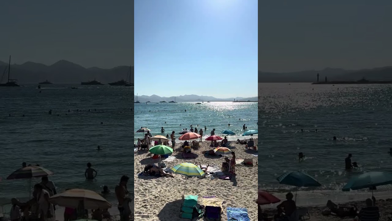 Beach day in Cannes, France 