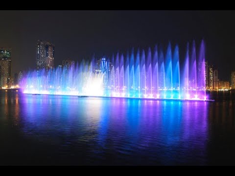 Dubai Fountain | Color Full Fountain | Pleasure and Fun in Dubai| #fountain #viral #dubai #relaxing