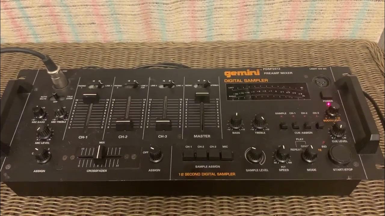 Vintage Gemini PDM3012 Digital Sampler & PreAmp DJ Mixer Part 1 YouTube