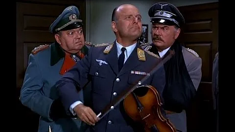 Colonel Klink's Violin Playing Infuriates Burkhalt...