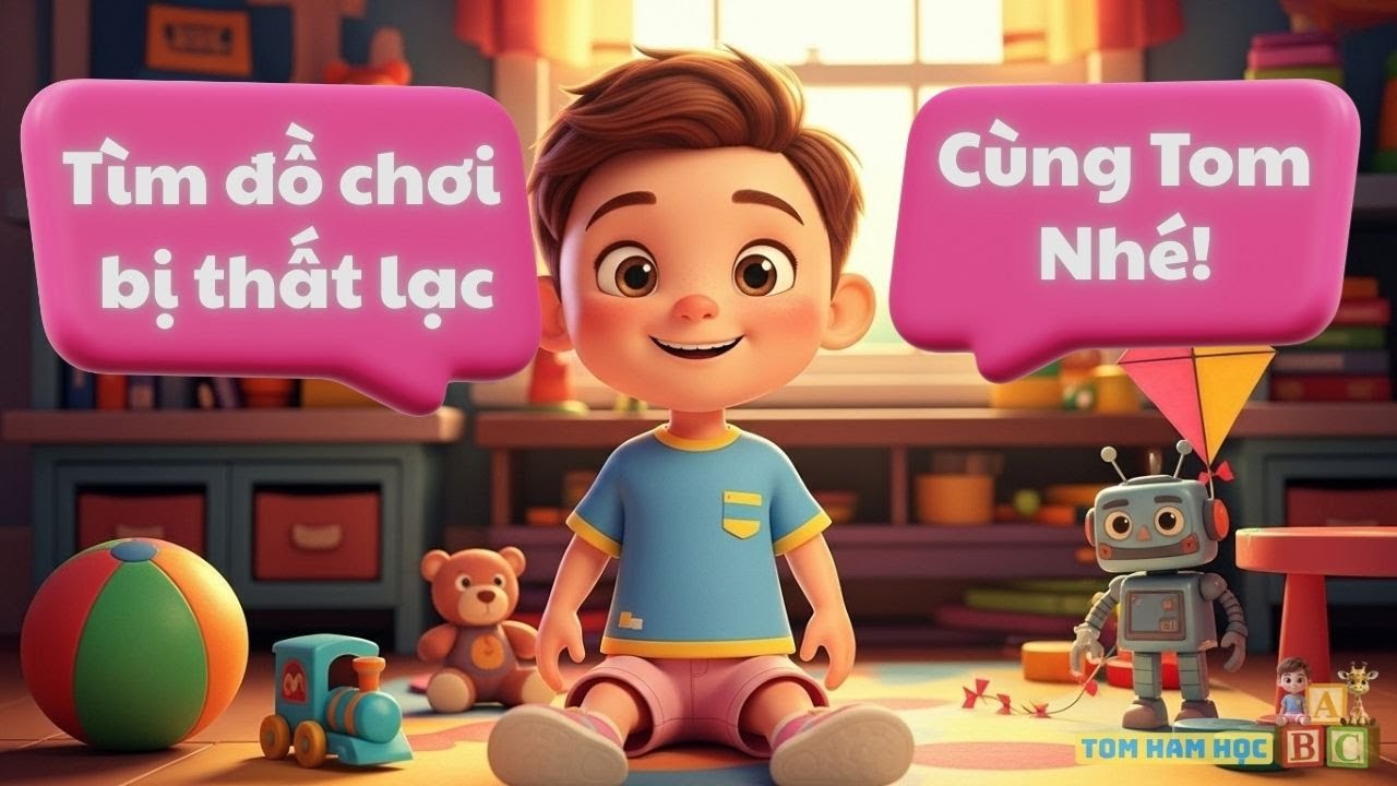 Cùng Tom đi tìm đồ chơi 🎲🧸 | Vừa học vừa chơi tiếng Anh cực vui cho bé | Tom ham học