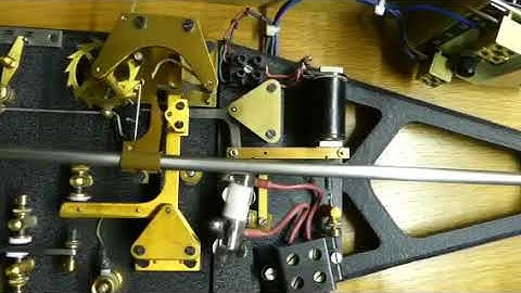 Detail of mercury tilt switch on power station synchronome