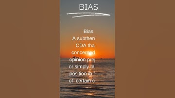 What is BIAS in Critical Discourse Analysis?