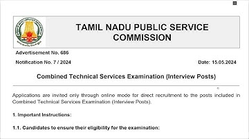 TNPSC | NOTIFICATION OUT | COMBINED TECHNICAL SERVICES | Suresh IAS Academy