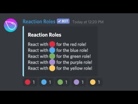 Wie Erstellt man Reaction Roles Discord Tutorial - YouTube