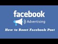 How to Boost Facebook Post