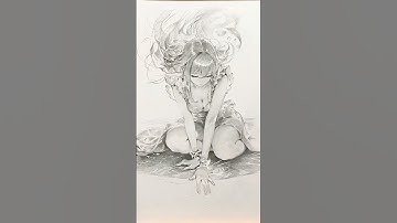 5 hours of drawing Timelapse in 12 seconds #fypシ゚viral #drawing #art