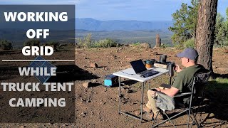 Office with a view | Working off-grid while truck tent camping!