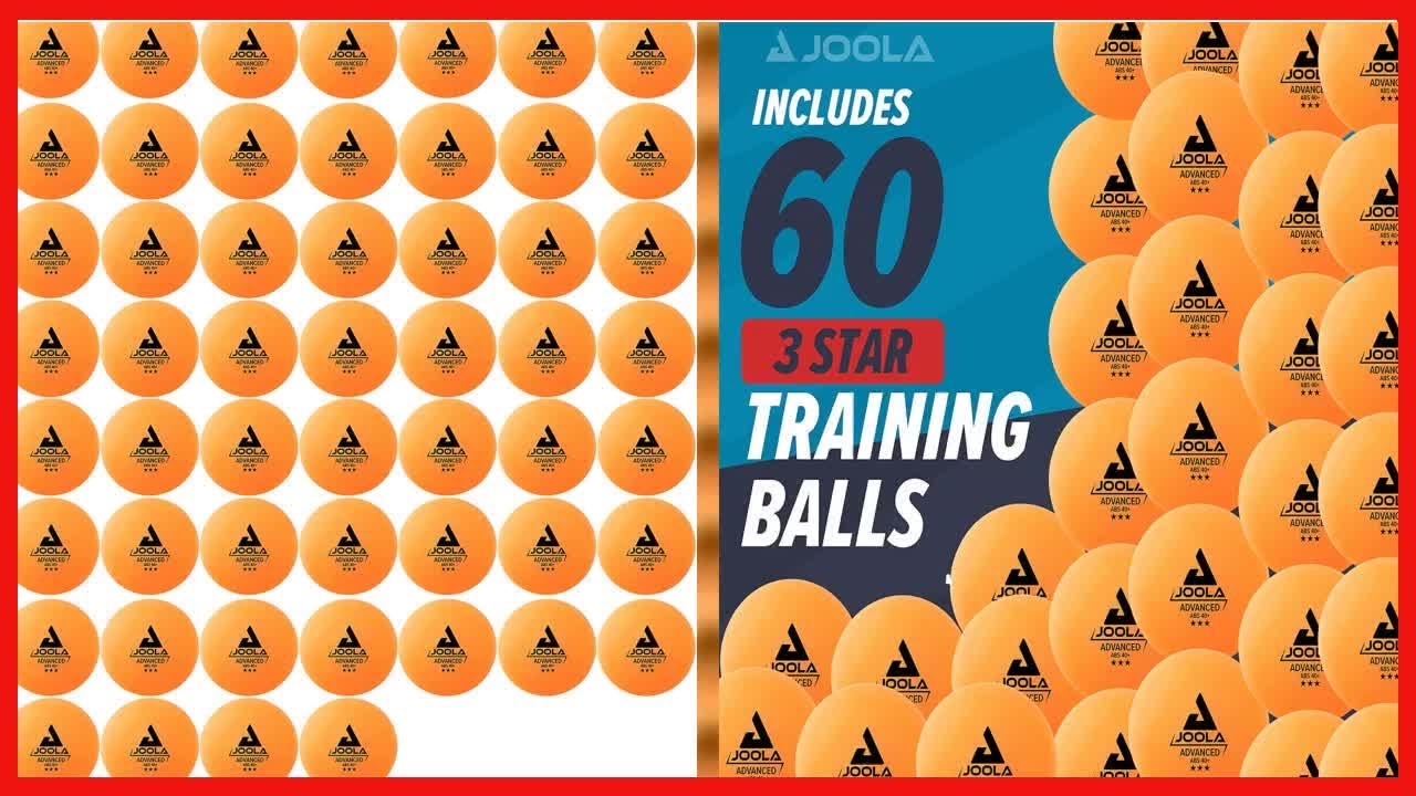 JOOLA Training 3 Star Table Tennis Balls 12, 60, or 120 Pack YouTube