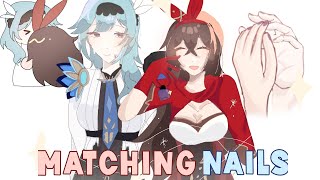 Matching Nails Eula X Amber Genshin Impact Eulamber Animatic