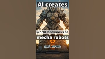 AI imagines tourist sights of each country as mecha robots (part 11) #shorts