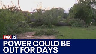 Thousands without power after 11 tornadoes touched down in Chicago area