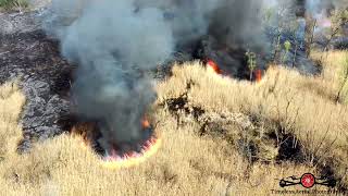 Massive Brush Fire Breaks Out In Gary IN Again April 15 Drone Footage Flying Into The Fire