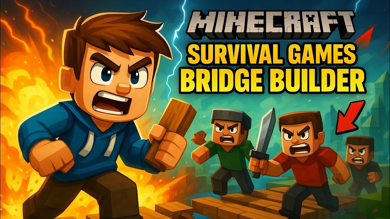 🔥 HRAJEME Bridge Builder v Minecraft Survival Games! (Šílená Akce!)
