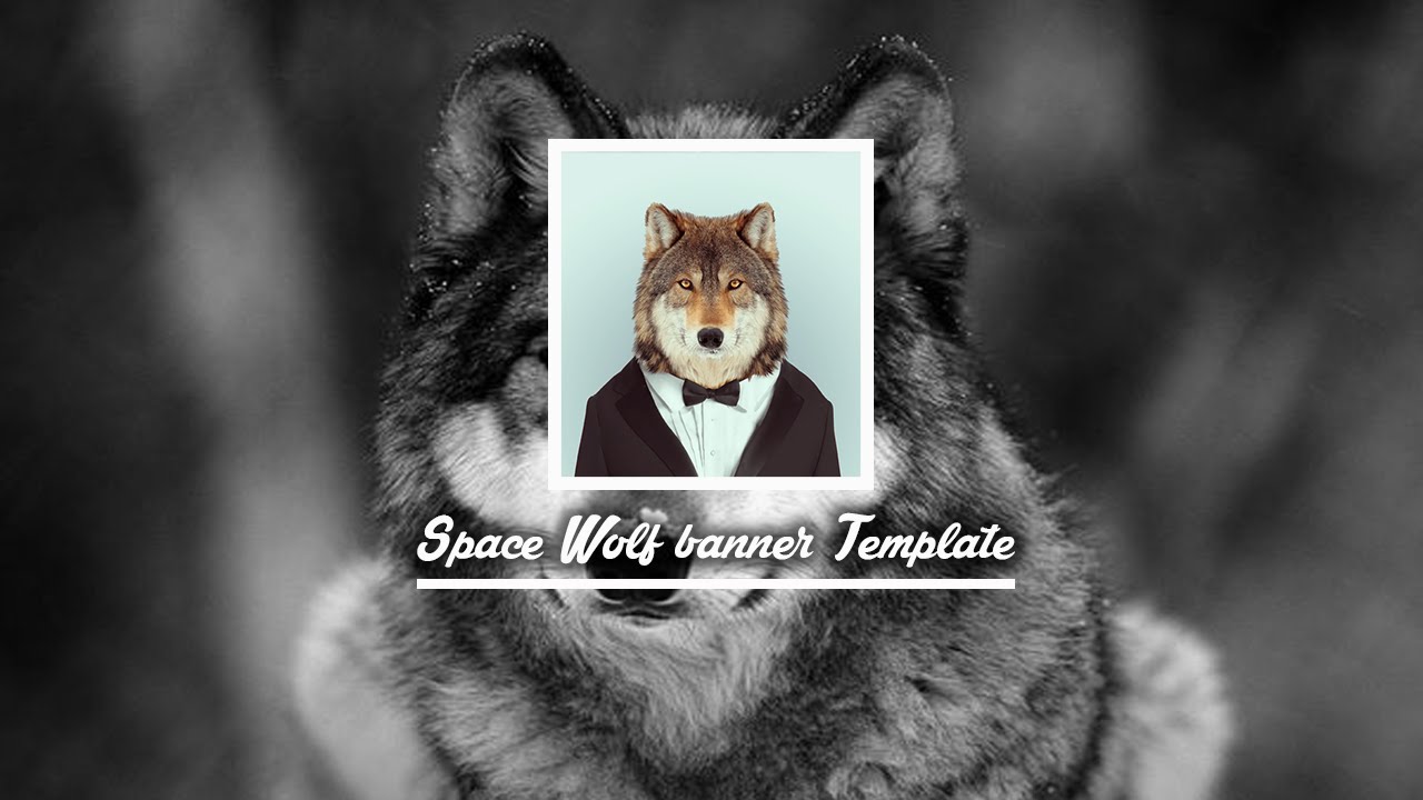 Template Space Wolf Banner Youtube