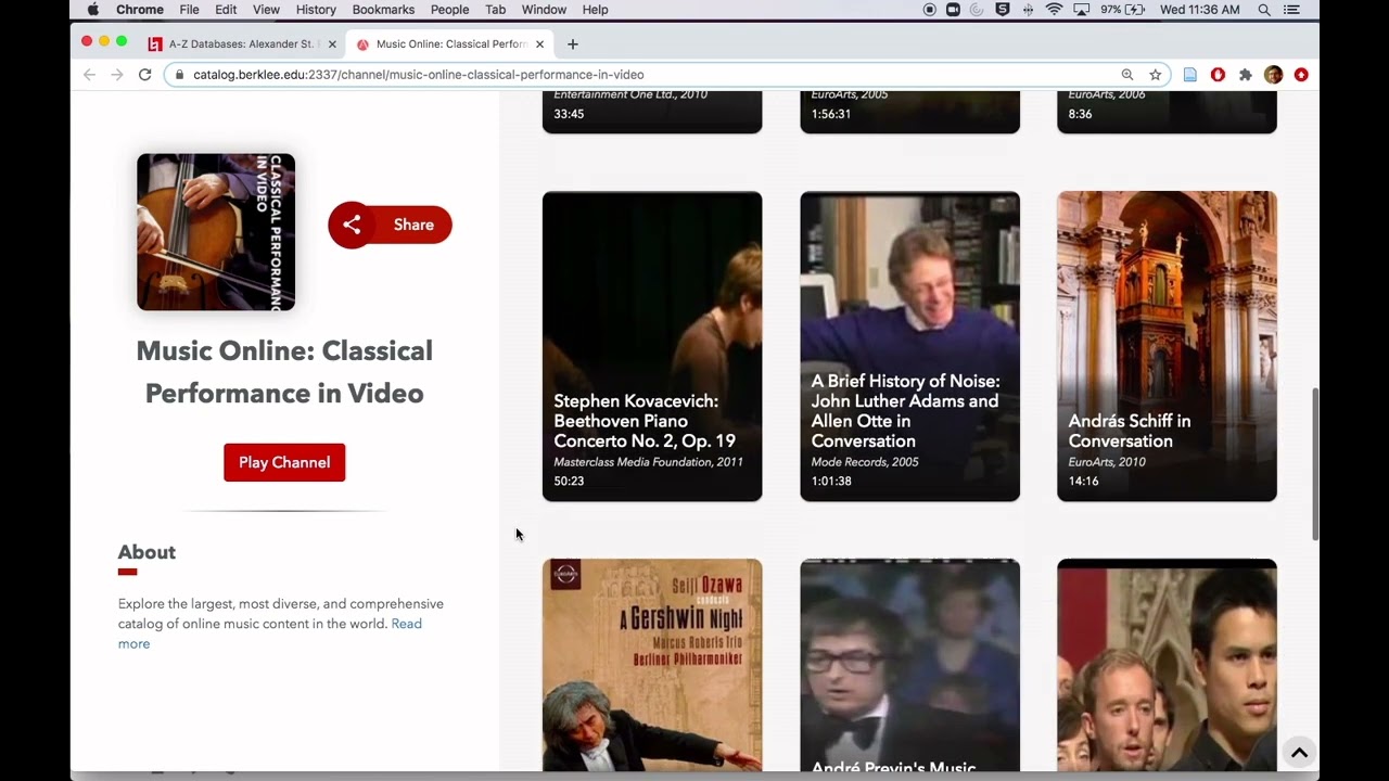 An introduction to the Alexander Street databases